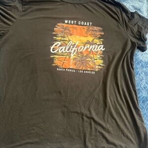 SHEIN Black West Coast Graphic Tee